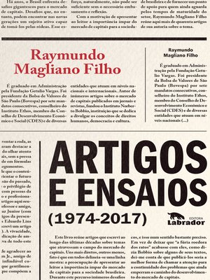 cover image of Artigos e ensaios (1974--2017)